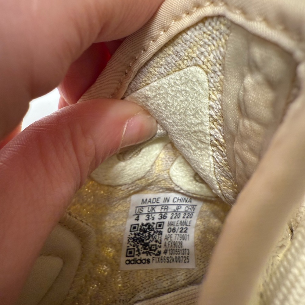 adidas Yeezy Women's Sneakers in Yellow and Cream - Picture 3 of 3